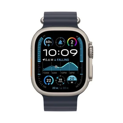 Apple Watch Ultra 2 Gps + Cellular 49Mm Natural Titanium Case With Navy Ocean Band